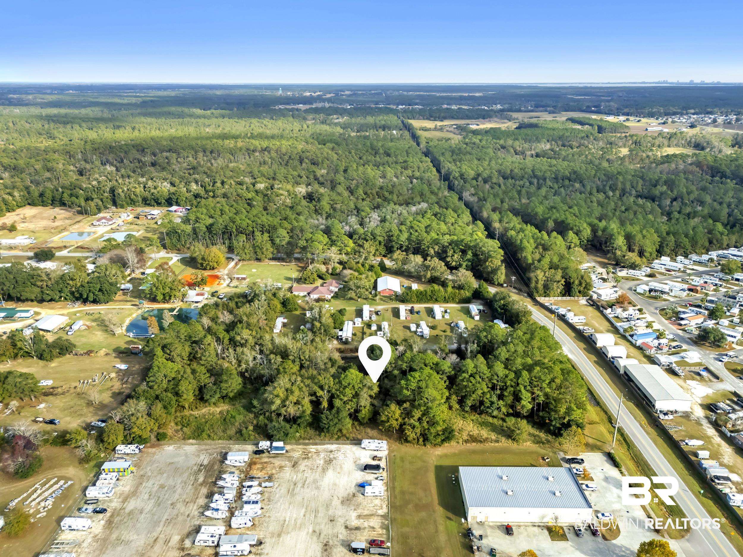 9967 County Road 83 Elberta, AL 36530 - Photo 21 of 21 Aerial overview of property's location featuring a forest