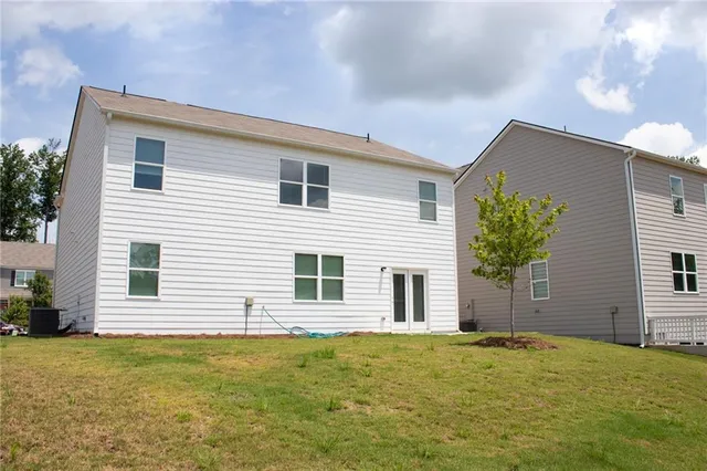 a backyard of a house
