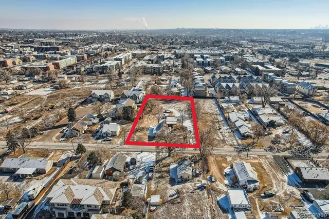 an aerial view of a city