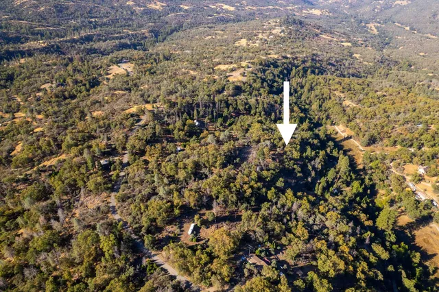 a view of residential houses with city view