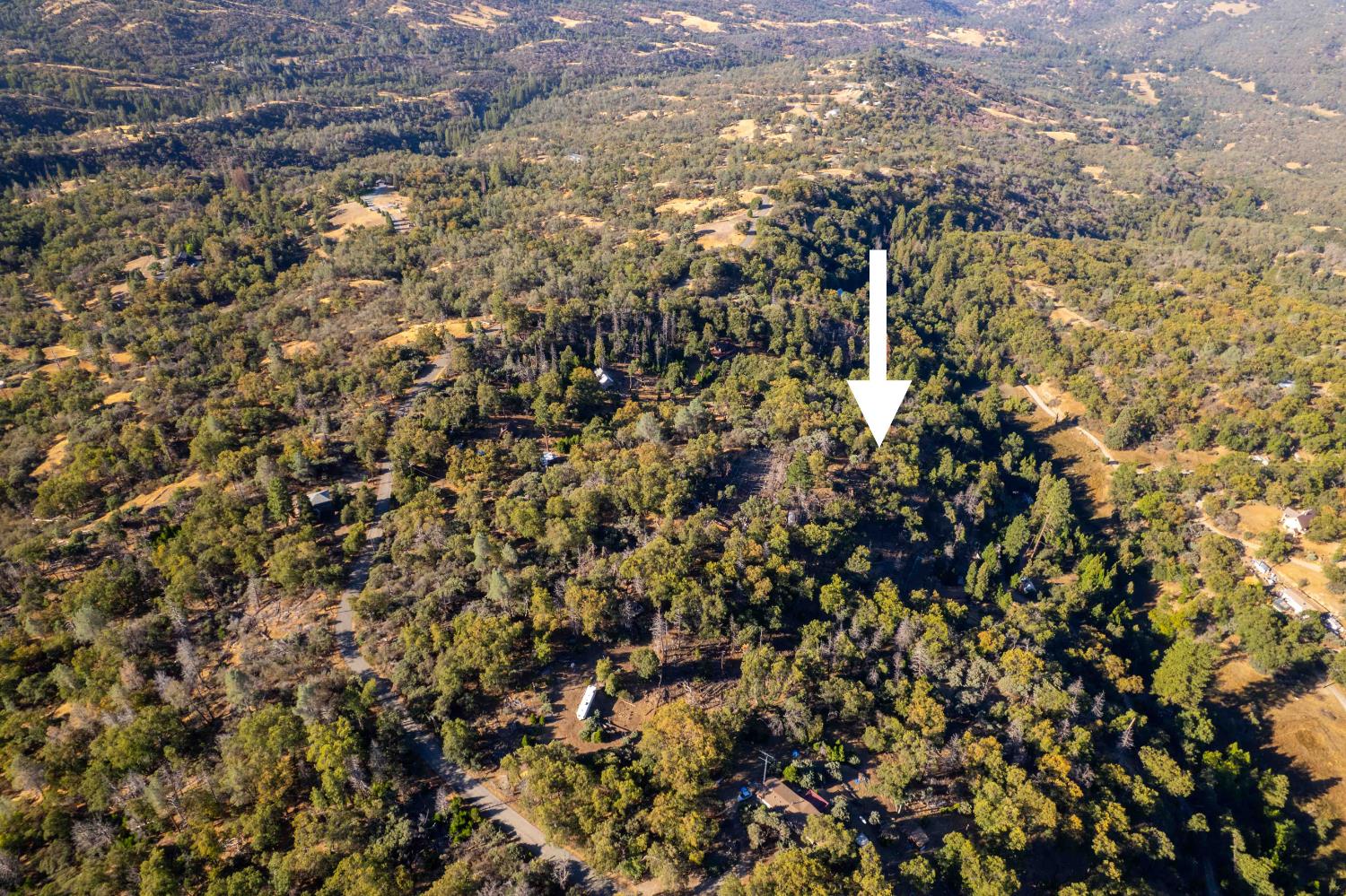 a view of residential houses with city view