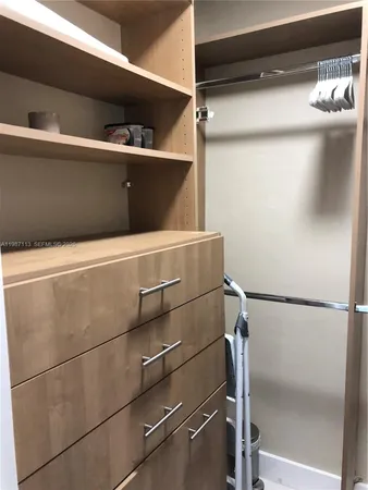 a close view of closet