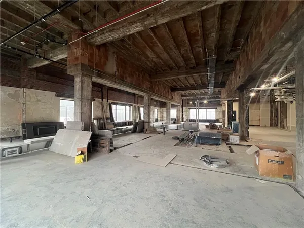 a room with gym equipment