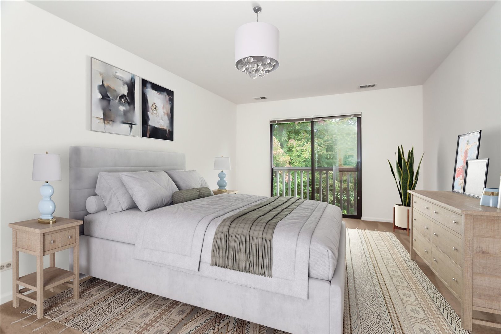 928 Longmeadow Court, Unit 1016 Barrington, IL 60010 - Photo 14 of 32 a bedroom with a large bed and a window