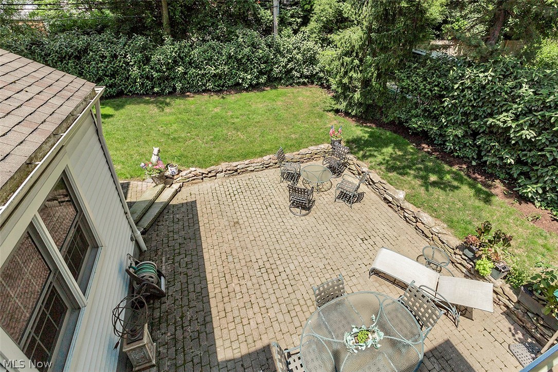 2946 Boyce Road Shaker Heights, OH 44122 - Photo 31 of 31 Aeriel view of patio & back yard from 2nd floor sun porch