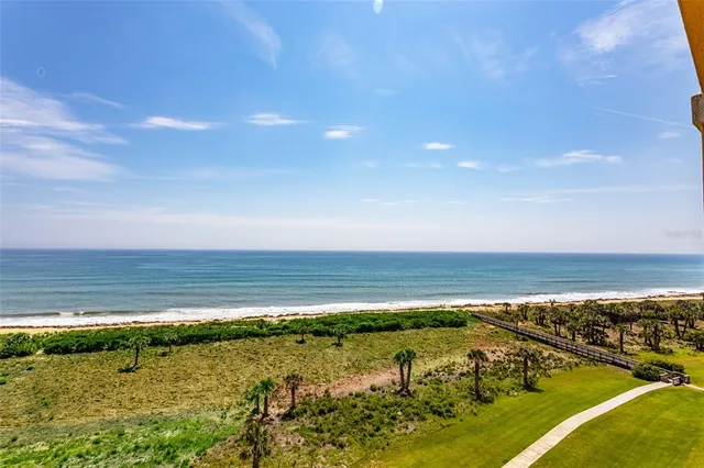 a view of an ocean and beach