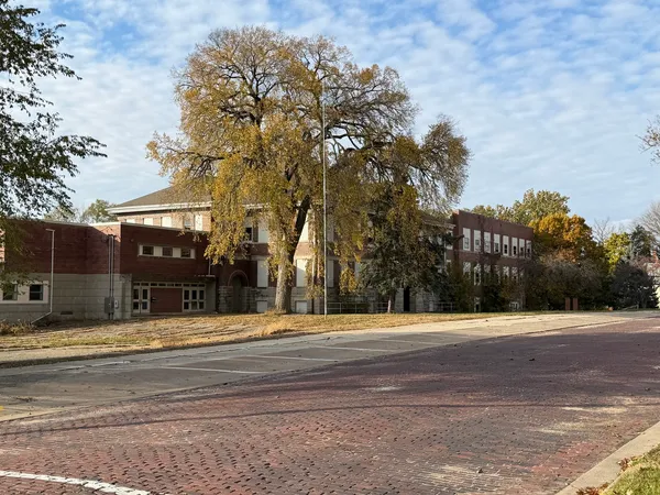 a view of street with houses