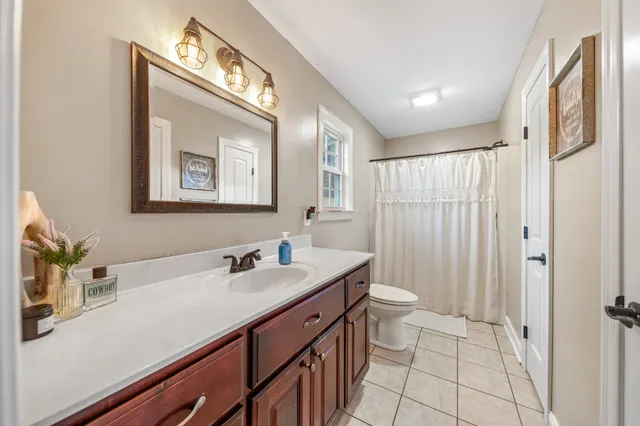 a view of a lake with a mountain