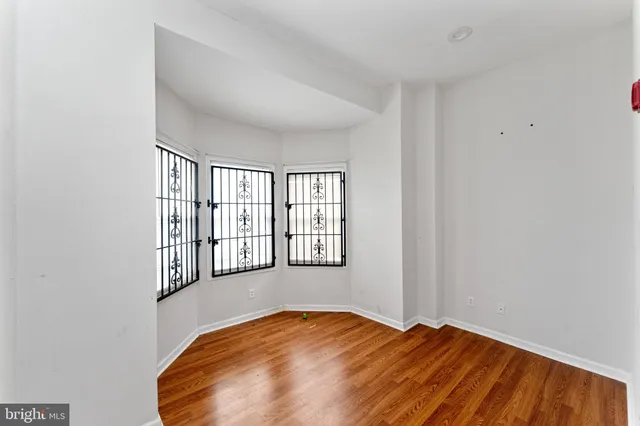 an empty room with a window