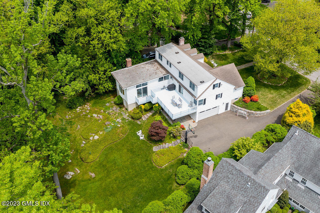 16 Crescent Road Riverside, CT 06878 - Photo 30 of 33 an aerial view of residential house with outdoor space and trees all around