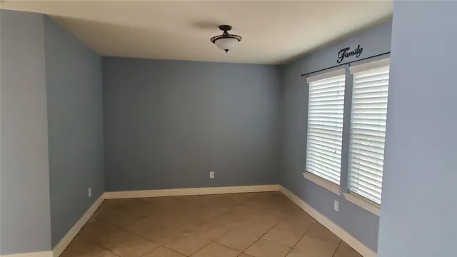 an empty room with a window