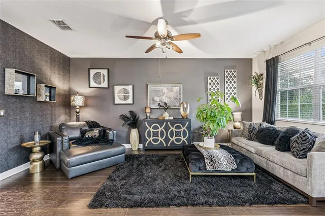 a view of a room with a workspace