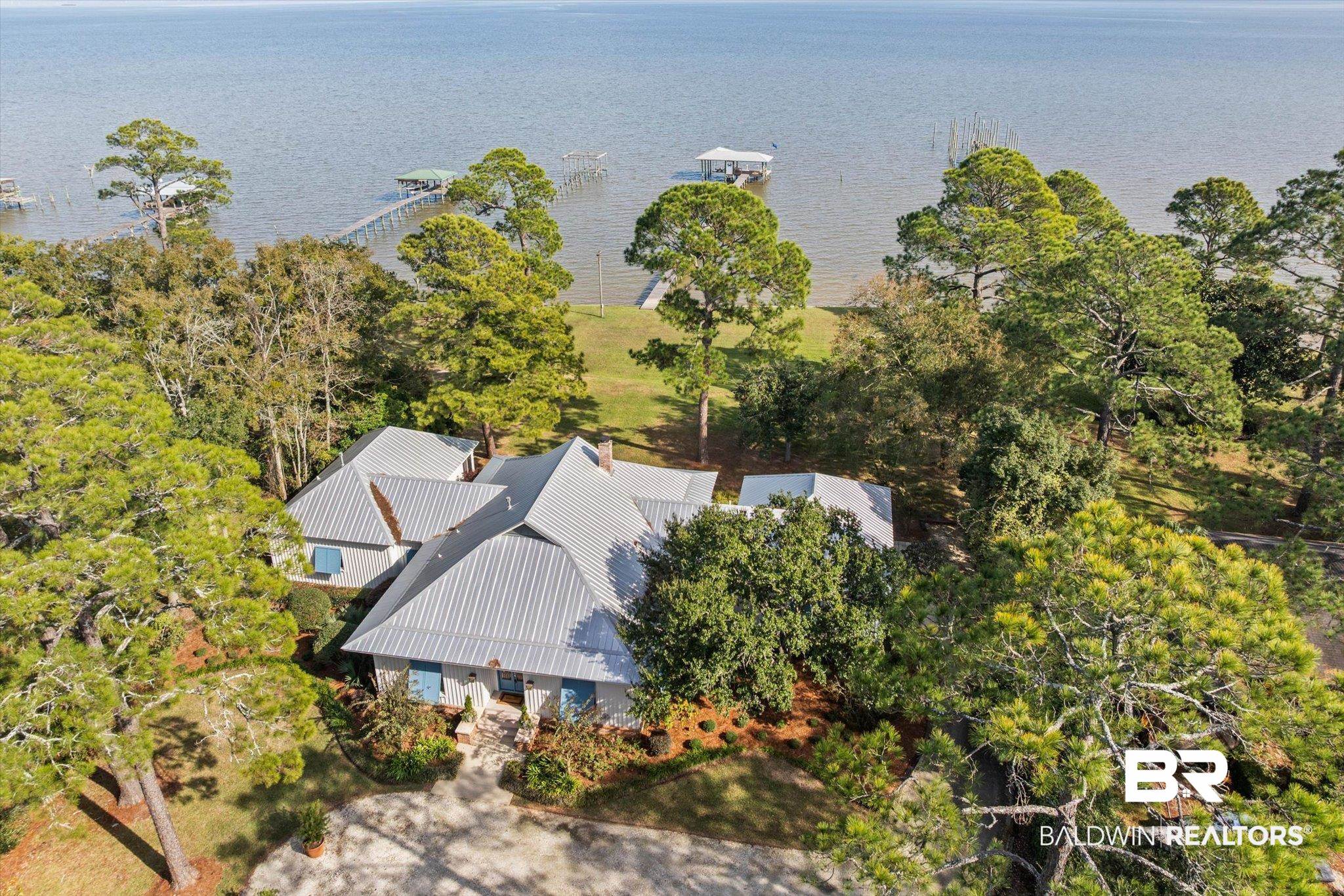 7015 Bay Road Mobile, AL 36605 - Photo 39 of 53 Aerial view of a large body of water