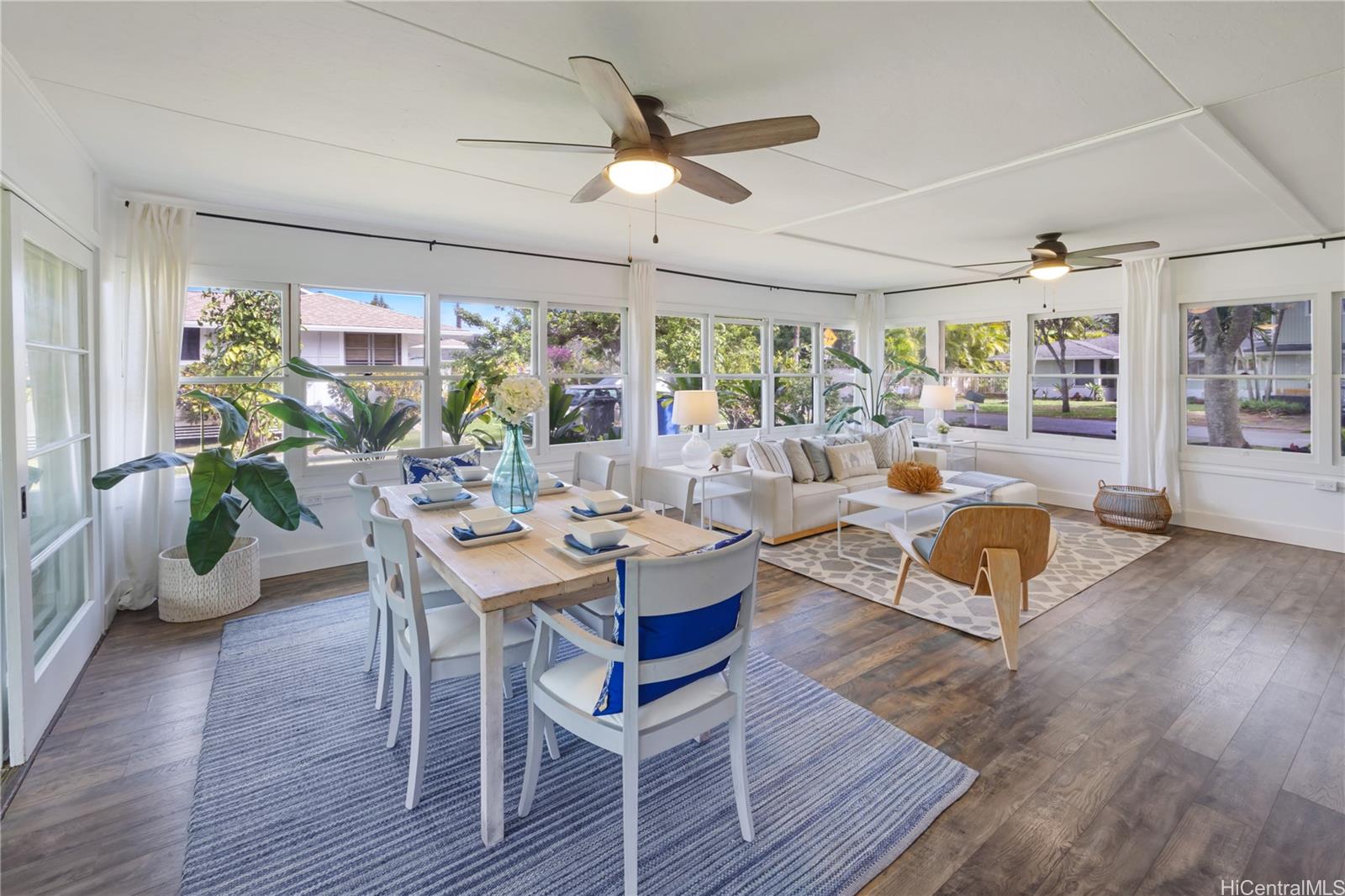 240 Pouli Road Kailua, HI 96734 - Photo 1 of 1 Open concept living room and dinning room with with windows galore!