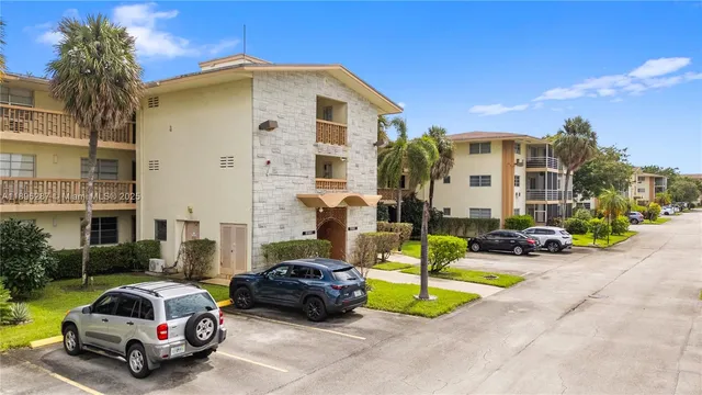 a car parked in front of a building