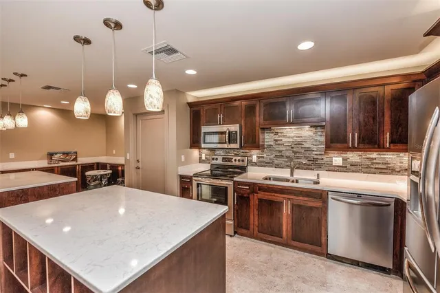 a view of a garden from a bench