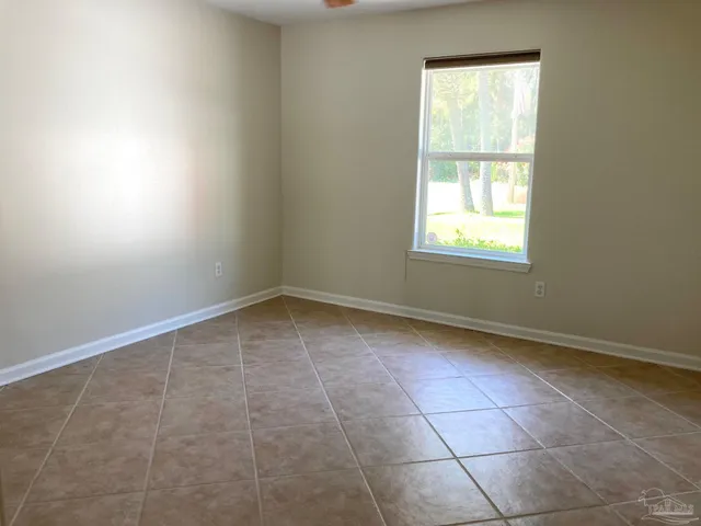 an empty room with a window