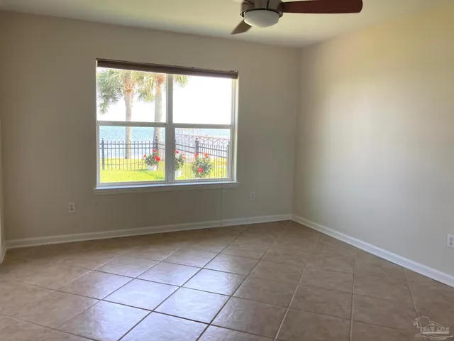 an empty room with a window