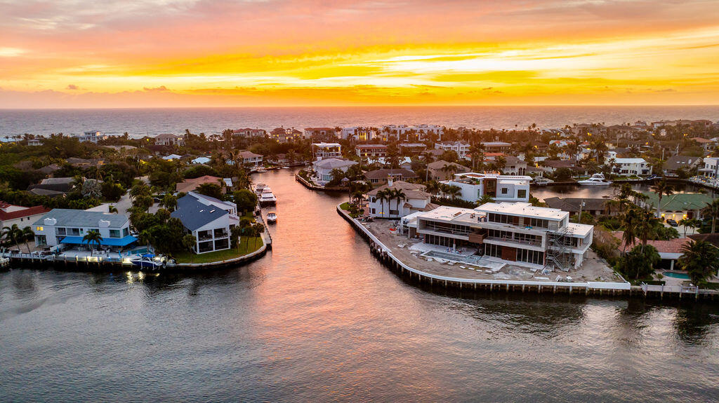 1038 Jeffery Street Boca Raton, FL 33487 - Photo 45 of 47 an aerial view of a house with a ocean view