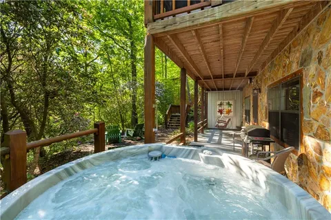 a view of a lush green field