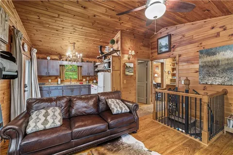 a view of an buildings with wooden stairs