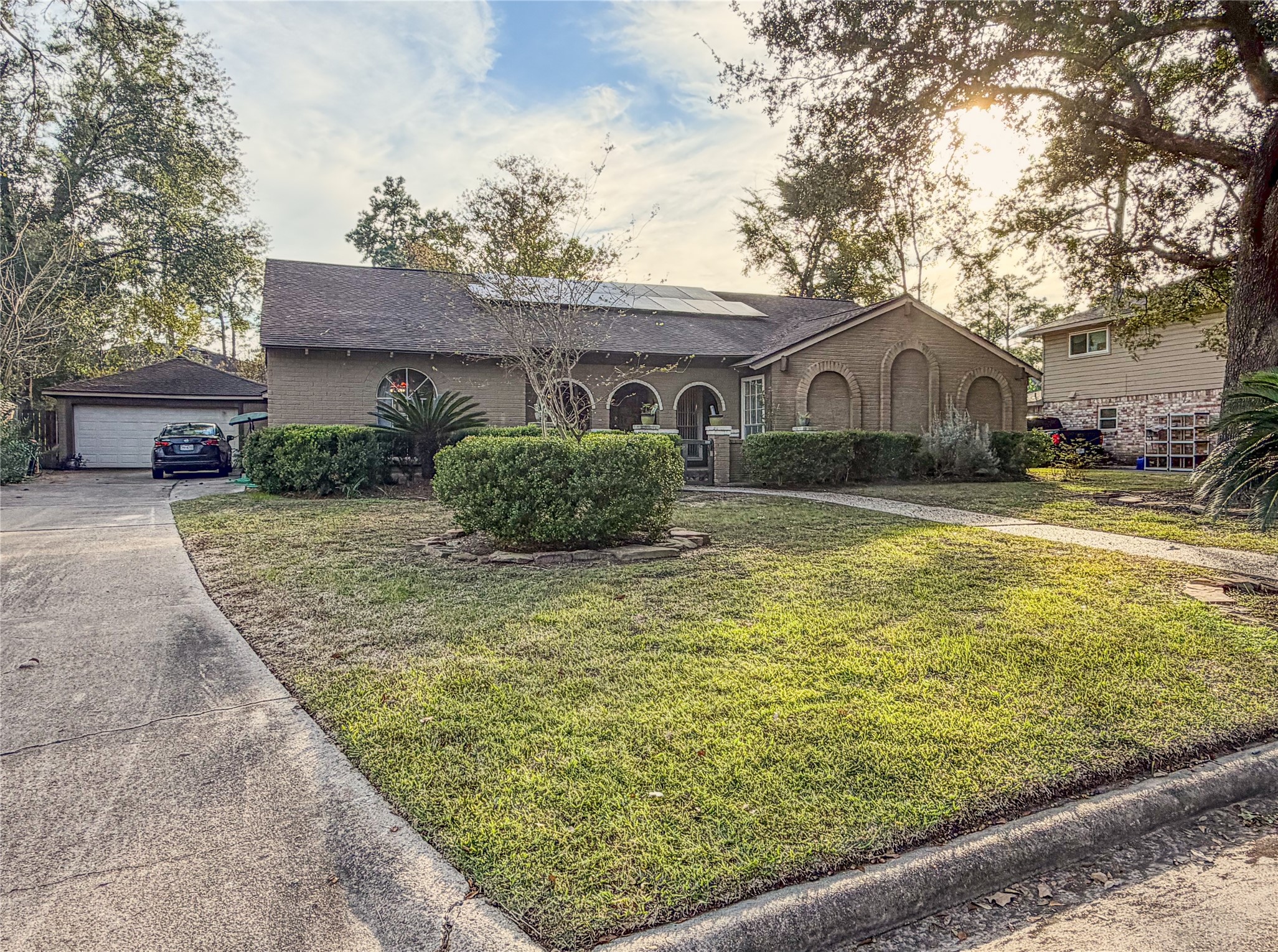 4023 Oxhill Road Spring, TX 77388 - Photo 1 of 18 a front view of a house with a yard and garage