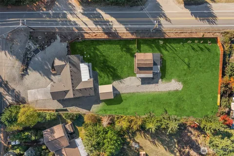 a garden view with a fountain