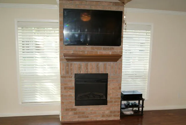 an empty room with a window