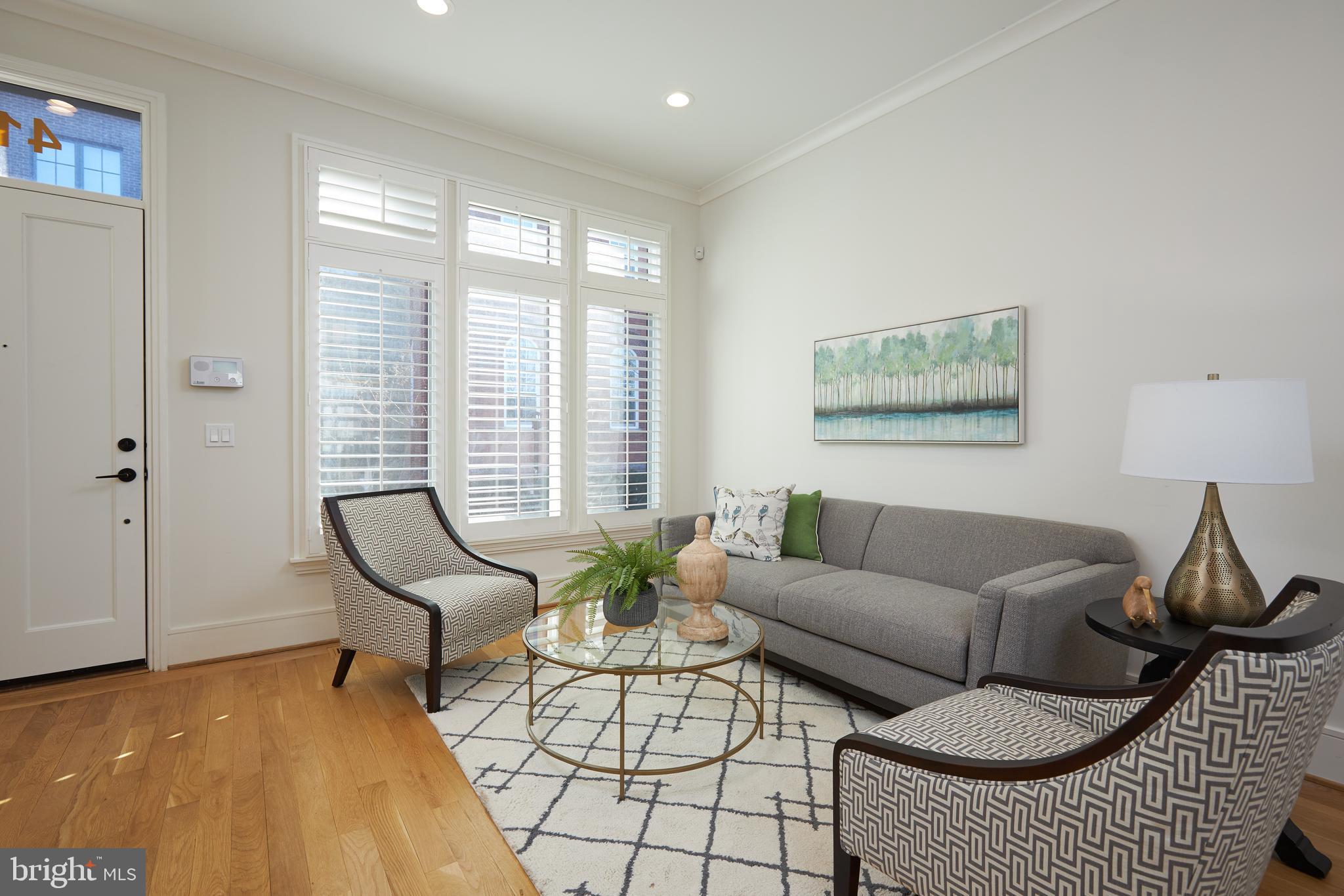 419 Guethler's Way Washington, DC 20003 - Photo 11 of 59 Living Room, w/ high ceilings, recessed lighting.
