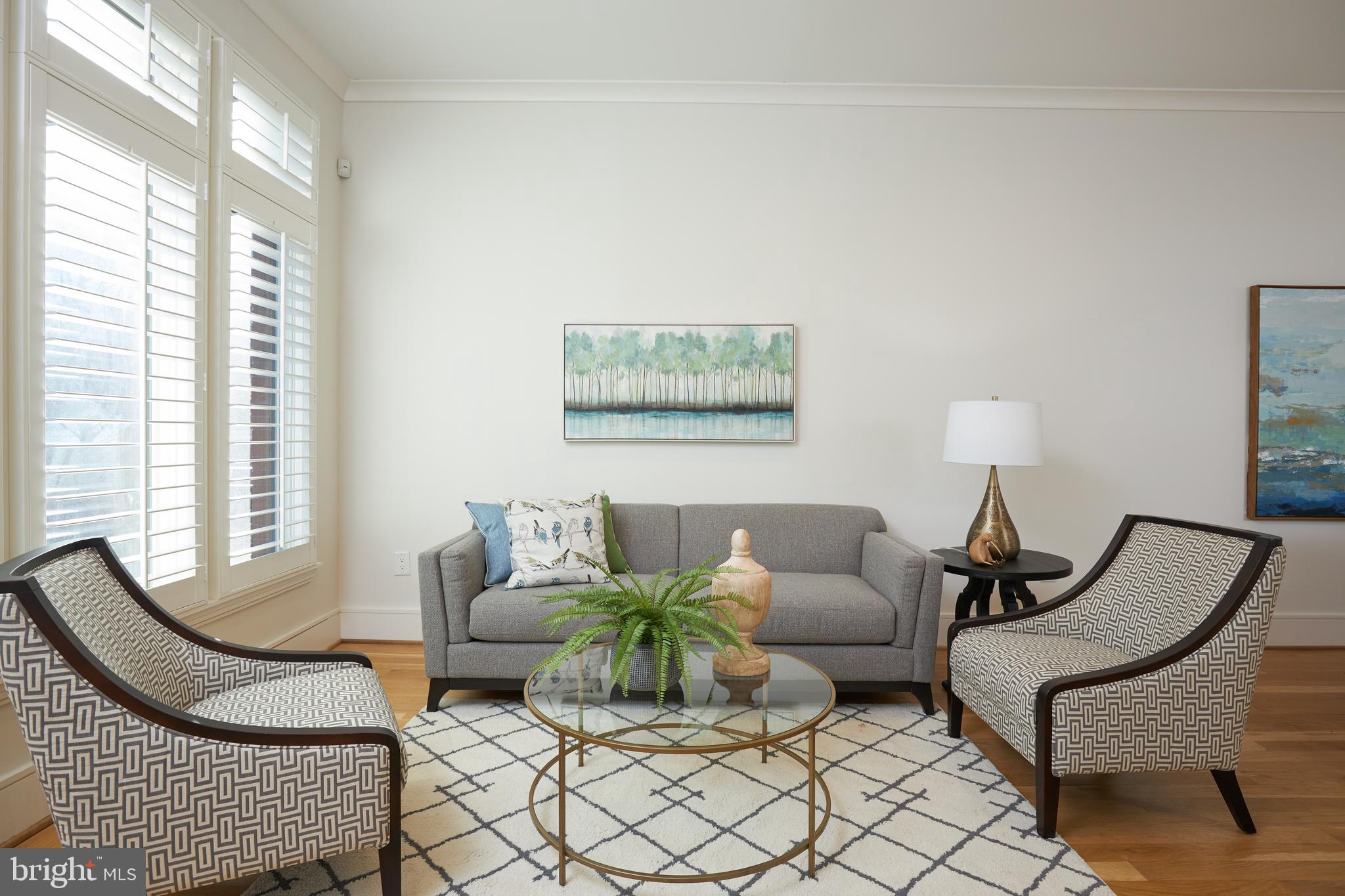 419 Guethler's Way Washington, DC 20003 - Photo 12 of 59 Living area, with gallery like walls for artwork.