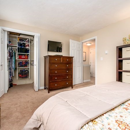 36 Atkins Road, Unit E2 Sandwich, MA 02537 - Photo 17 of 21 a bedroom with a bed and a television