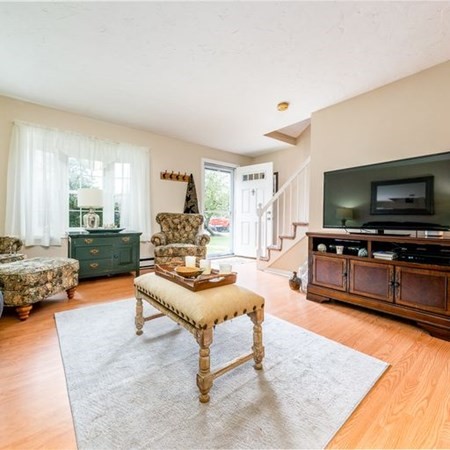 36 Atkins Road, Unit E2 Sandwich, MA 02537 - Photo 6 of 21 a living room with furniture and a flat screen tv