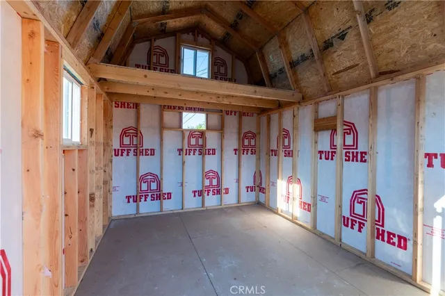 a view of a room with storage