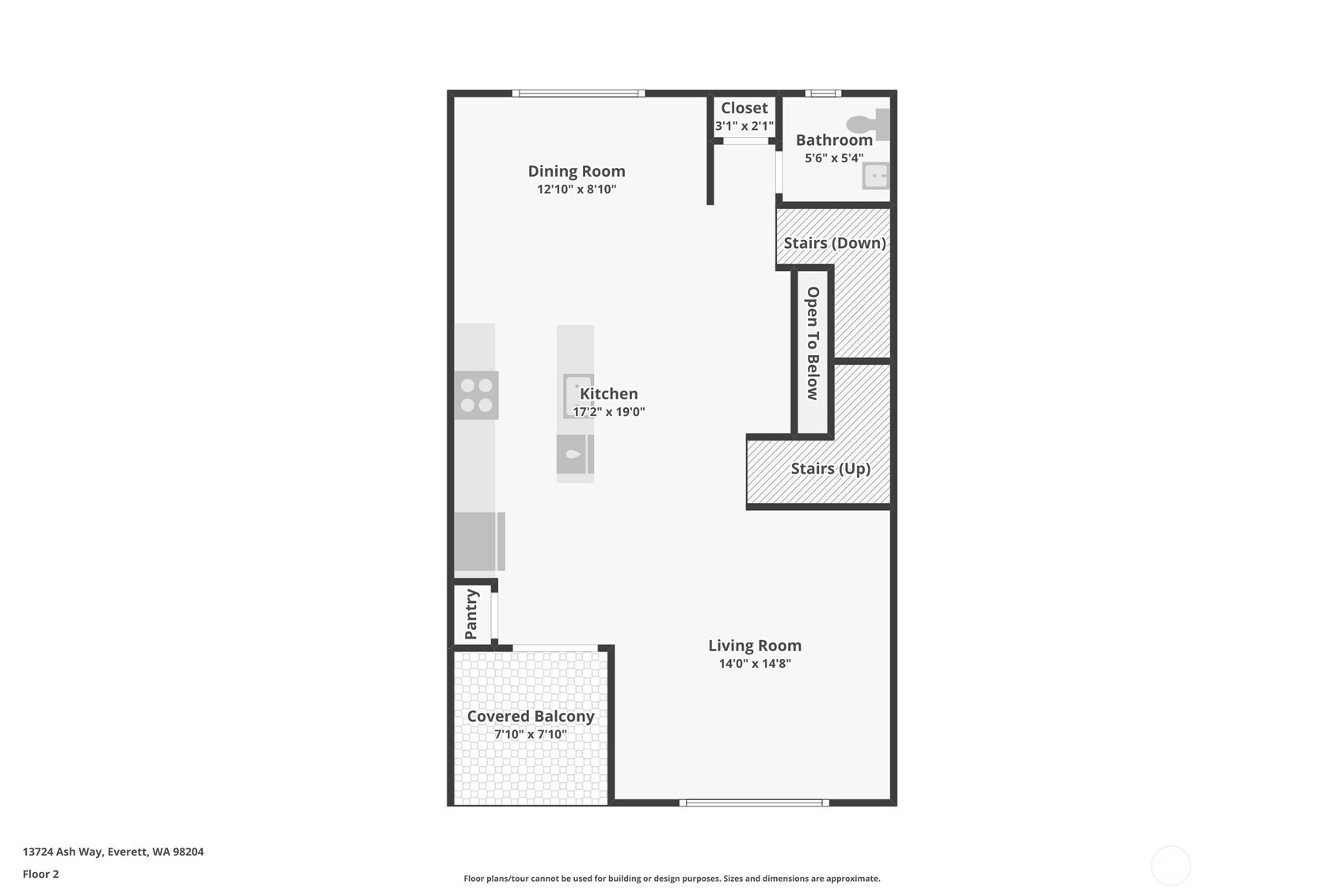 13724 Ash Way, Unit F3 Everett, WA 98204 - Photo 27 of 28 a picture of a floor plan