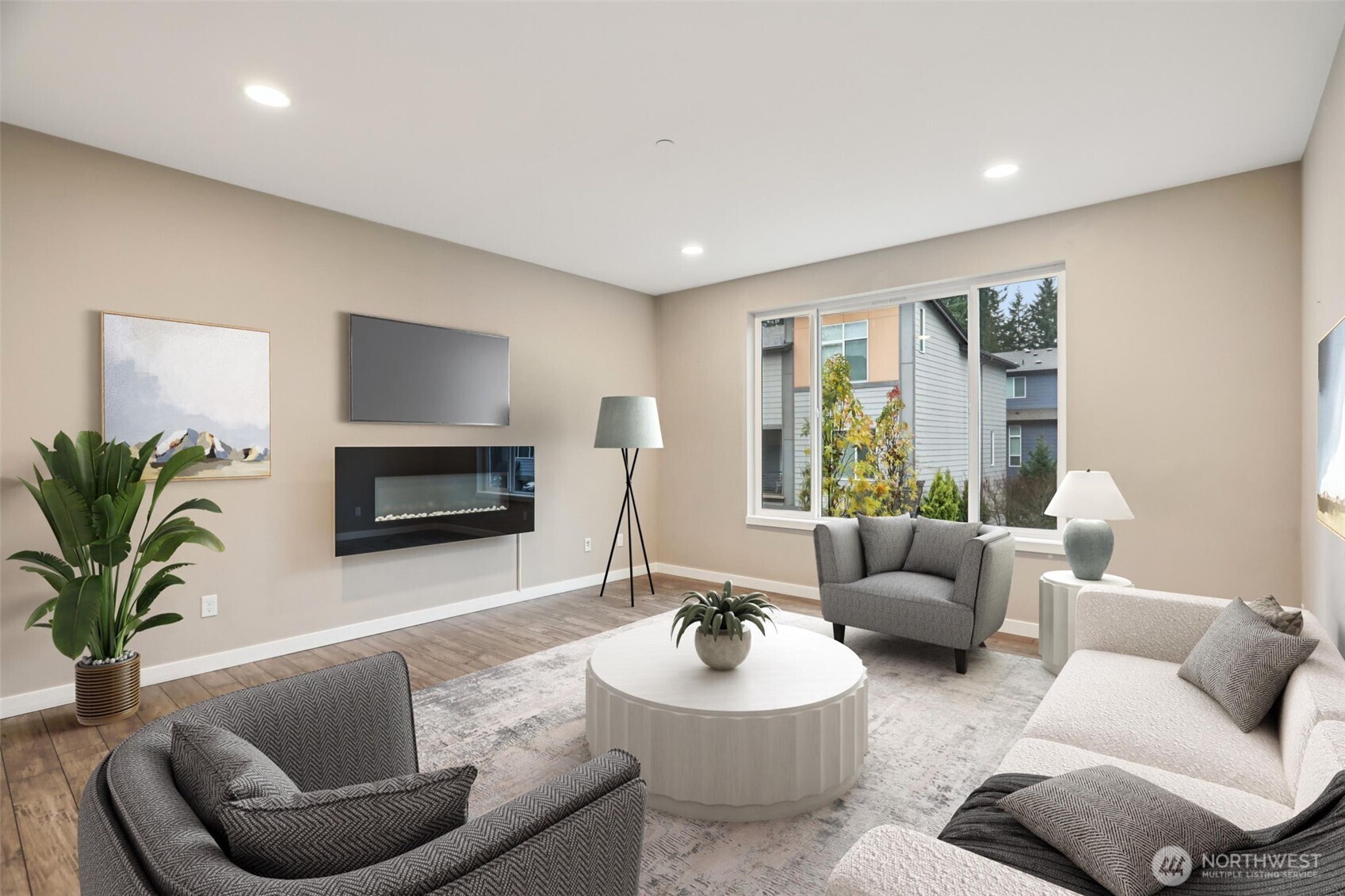 13724 Ash Way, Unit F3 Everett, WA 98204 - Photo 6 of 28 a living room with furniture and a potted plant