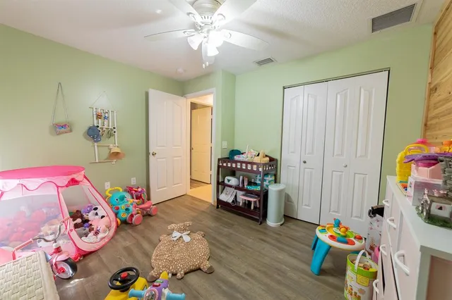a room with gym equipment