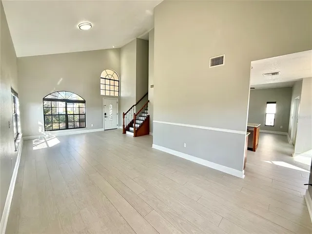 a view of livingroom with furniture and wooden floor