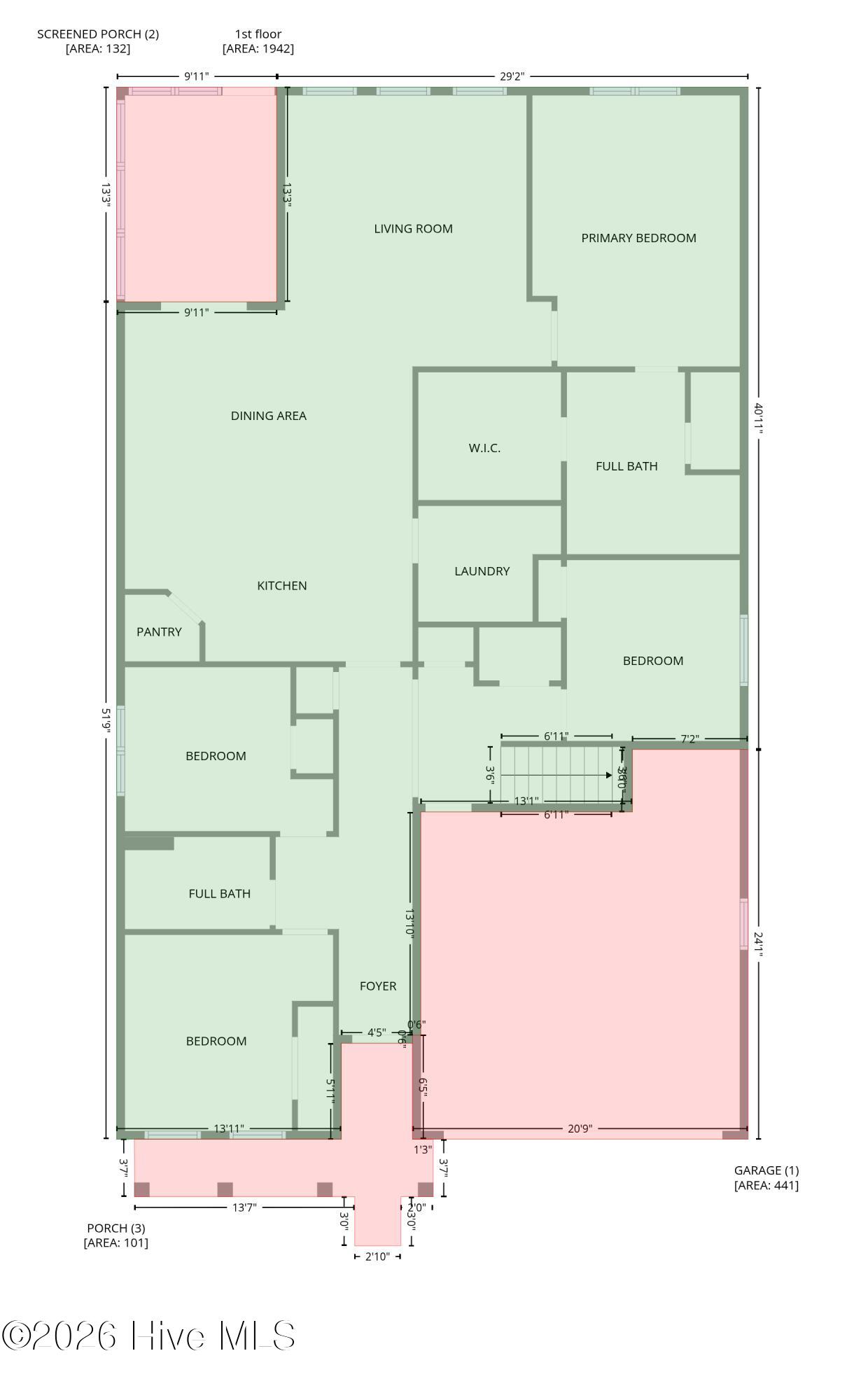 130 Cassidy Lane Holly Ridge, NC 28445 - Photo 37 of 43 1st Floor GLA