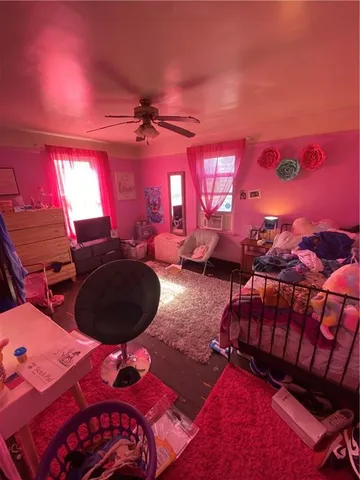 a room with furniture