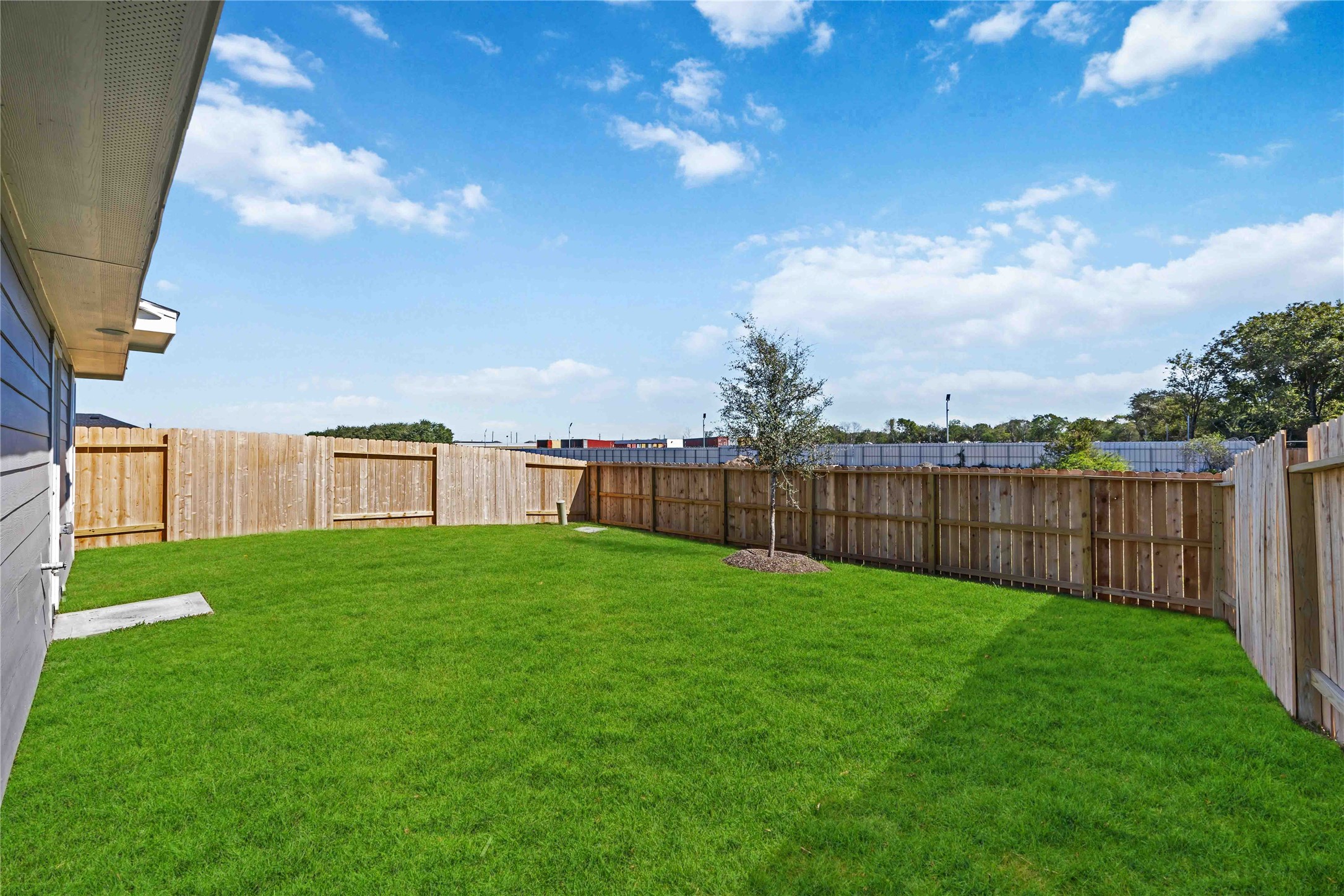 11910 Lilac Ice Lane Houston, TX 77048 - Photo 17 of 17 a view of a backyard with potted plants and wooden fence