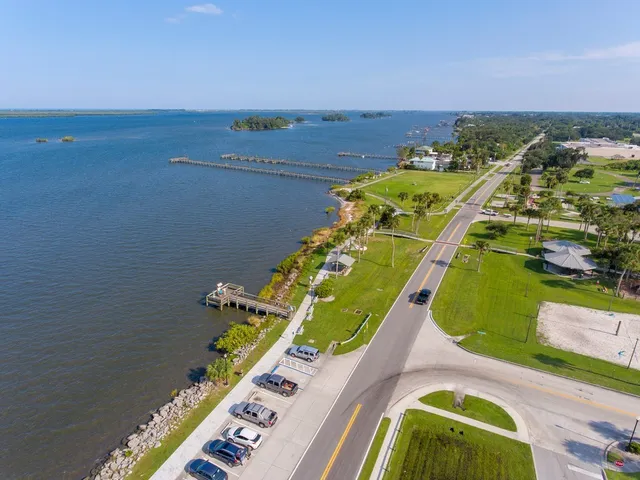 an aerial view of a city