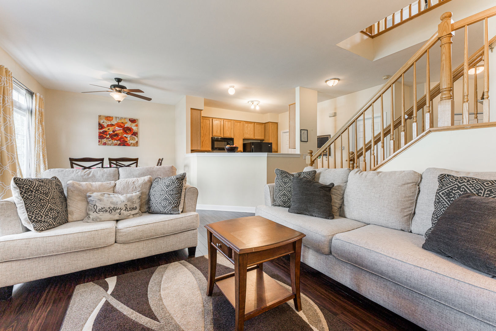 1936 West Cobblestone Road Romeoville, IL 60446 - Photo 6 of 25 a living room with furniture and a wooden floor