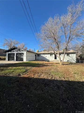 a large tree in the middle of a yard
