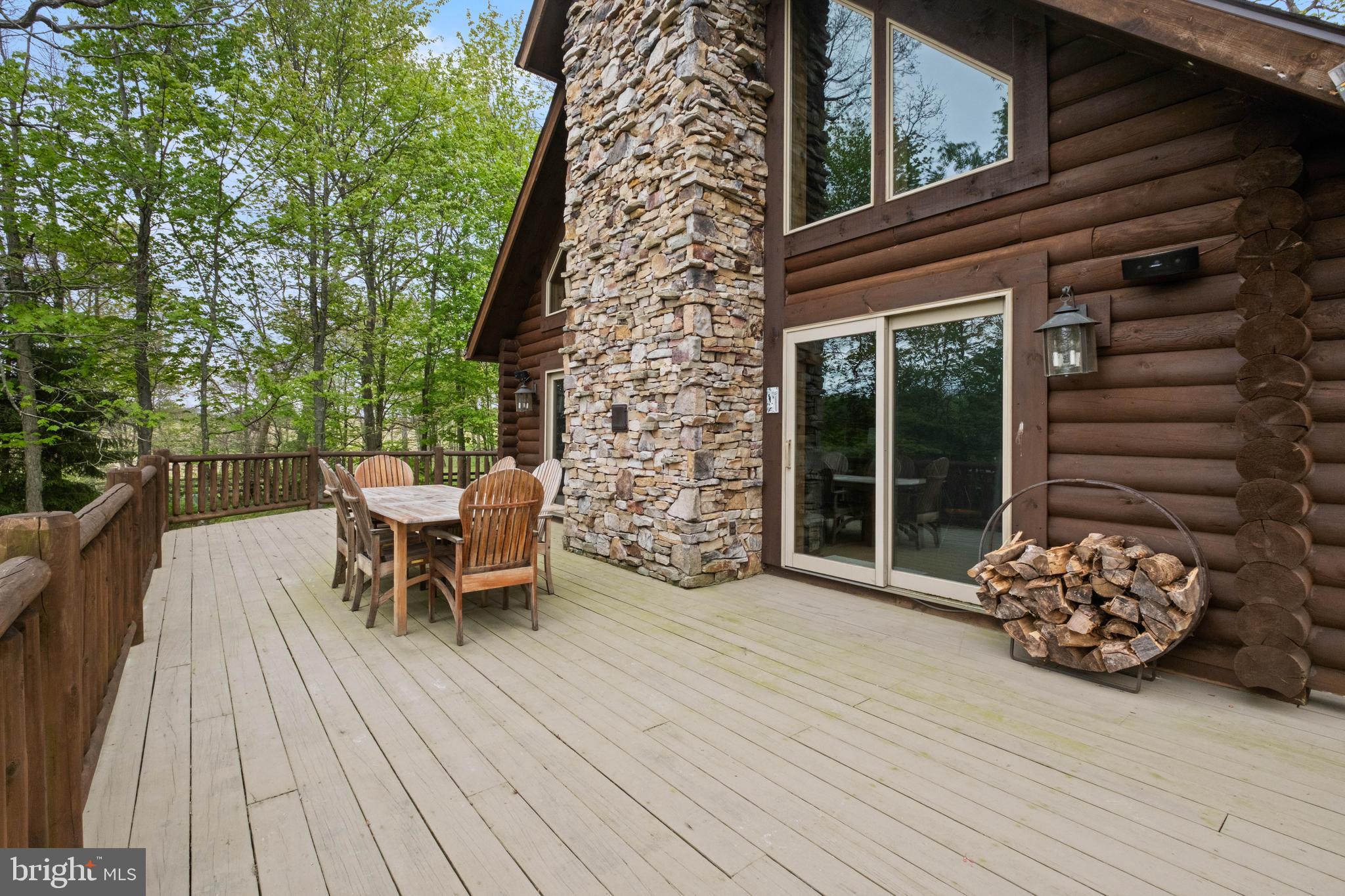 125 Ruta Lane Swanton, MD 21561 - Photo 53 of 77 Trex Decking and Native Stone Chimney