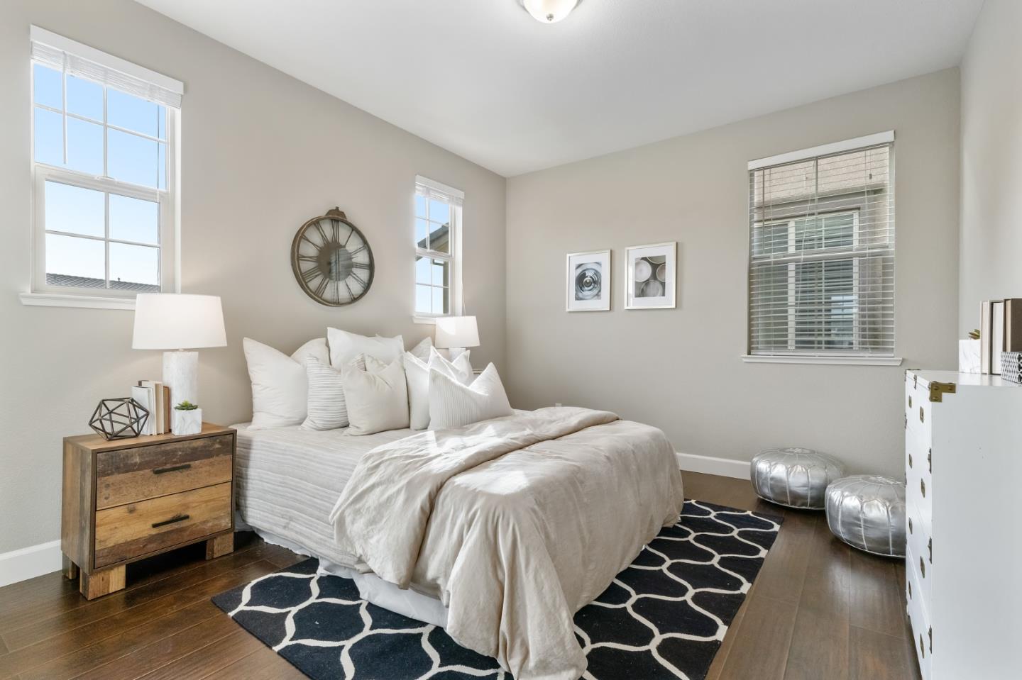 261 Crestview Circle Daly City, CA 94015 - Photo 35 of 45 a bedroom with a bed and wooden floor