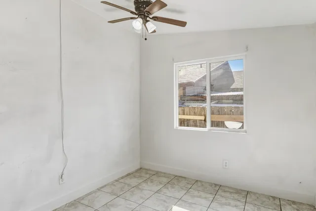 an empty room with a window