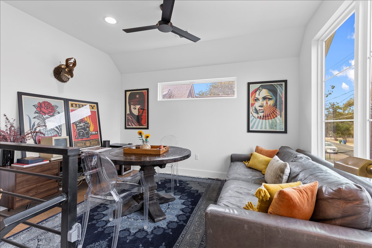 4201 Clawson Road Austin, TX 78704 - Photo 11 of 25 a living room with furniture and wooden floor