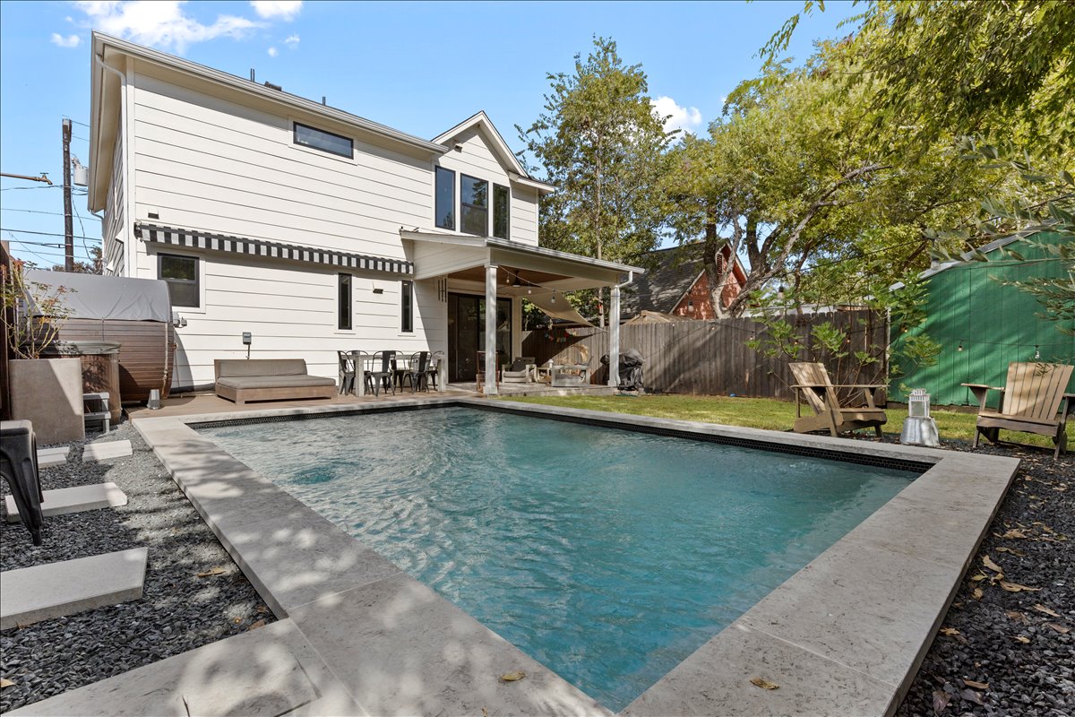 4201 Clawson Road Austin, TX 78704 - Photo 24 of 25 swimming pool view with a outdoor seating