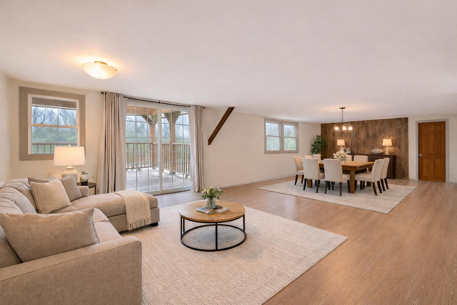 168 Corinth Road Garland, ME 04939 - Photo 11 of 26 virtually staged living and dining area
