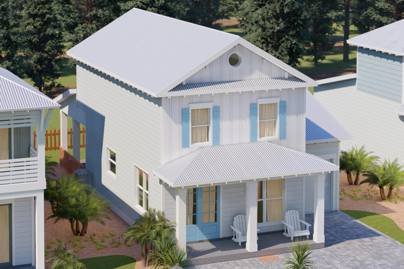 Lot 63 West Willow Mist Rd Inlet Beach Inlet Beach, FL 32461 - Photo 2 of 19 a aerial view of a house next to a yard